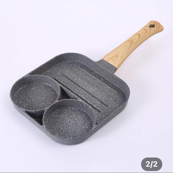 Nonstick Egg Frying Pan 2 in 1 Divided Frying Grill Pan Pancake Omelette - Picture 2 of 4